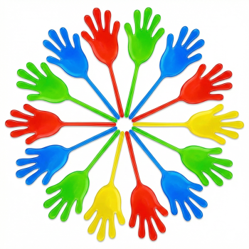 12 x Klatschhände Kinder Set | Klebrige Glibberhände als Mitgebsel Kindergeburtstag